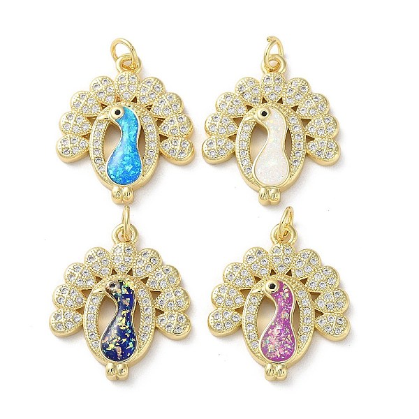 PandaHall Brass Micro Pave Clear Cubic Zirconia Pendants, with Synthetic Opal, Real 18K Gold Plated, Peacock Charms, Mixed Color..., Multicolor
PandaHall Brass Micro Pave Clear Cubic Zirconia Pendants, with Synthetic Opal, Real 18K Gold Plated, Peacock Charms, Mixed Color..., Multicolor