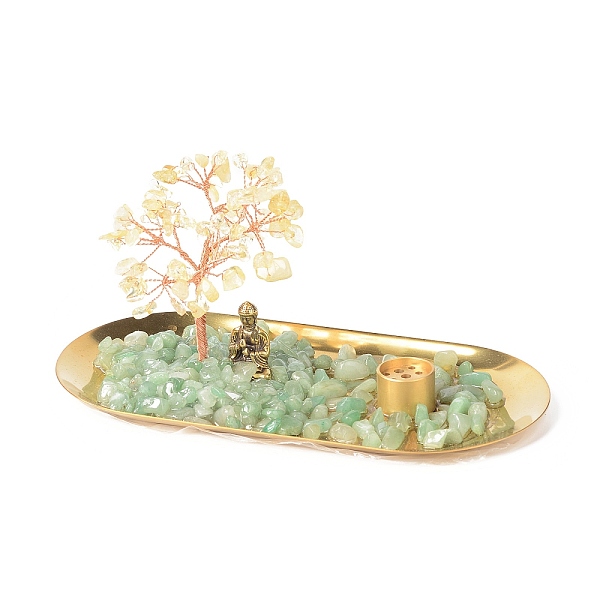 PandaHall Natural Yellow Quartz Money Tree Buddha Sculpture Set Incense Burner & Natural Green Aventurine on Trays for Wealth, Good Luck...
PandaHall Natural Yellow Quartz Money Tree Buddha Sculpture Set Incense Burner & Natural Green Aventurine on Trays for Wealth, Good Luck...