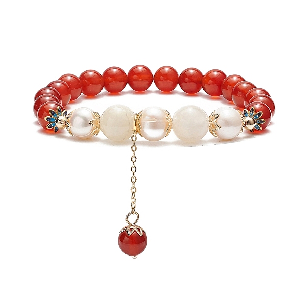 PandaHall Natural Carnelian(Dyed & Heated) & White Moonstone & Pearl Beaded Stretch Bracelet with Tassel Charms for Women, Inner Diameter...
PandaHall Natural Carnelian(Dyed & Heated) & White Moonstone & Pearl Beaded Stretch Bracelet with Tassel Charms for Women, Inner Diameter...