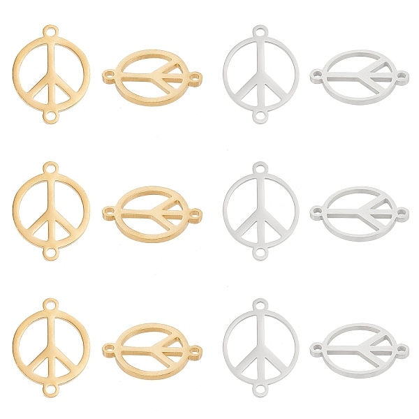 PandaHall Unicraftale 12Pcs 2 Colors 201 Stainless Steel Links Connectors, Manual Polishing, Peace Sign, Mixed Color, 21x16x1.5mm, Hole...
PandaHall Unicraftale 12Pcs 2 Colors 201 Stainless Steel Links Connectors, Manual Polishing, Peace Sign, Mixed Color, 21x16x1.5mm, Hole...