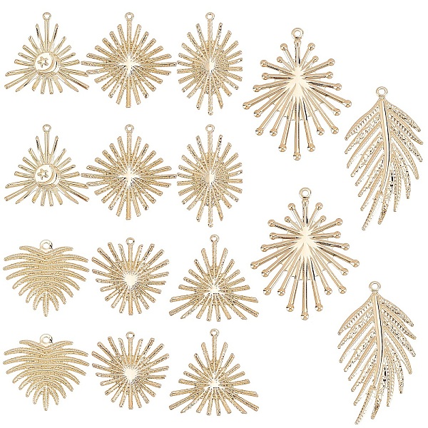 PandaHall SUNNYCLUE 32Pcs 8 Style Eco-Friendly Iron Pendants, Mix-shaped, Light Gold, 26~50x20~35.5x1~3.5mm, hole: 1.2~1.8mm, 4pcs/style...
PandaHall SUNNYCLUE 32Pcs 8 Style Eco-Friendly Iron Pendants, Mix-shaped, Light Gold, 26~50x20~35.5x1~3.5mm, hole: 1.2~1.8mm, 4pcs/style...