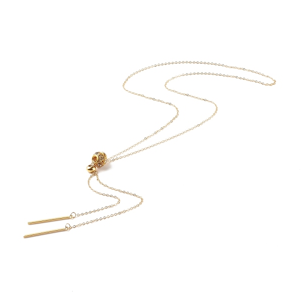 PandaHall Crystal Rhinestone Rondelle Slider Pendant Necklace with Brass Cable Chains for Women, Golden, 31.5 inch(80cm) Rhinestone Clear
PandaHall Crystal Rhinestone Rondelle Slider Pendant Necklace with Brass Cable Chains for Women, Golden, 31.5 inch(80cm) Rhinestone Clear