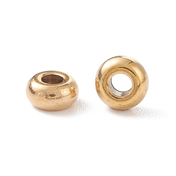 PandaHall 304 Stainless Steel Beads, Disc/Flat Round, Golden, 4x2mm, Hole: 1.5mm 304 Stainless Steel Disc
PandaHall 304 Stainless Steel Beads, Disc/Flat Round, Golden, 4x2mm, Hole: 1.5mm 304 Stainless Steel Disc