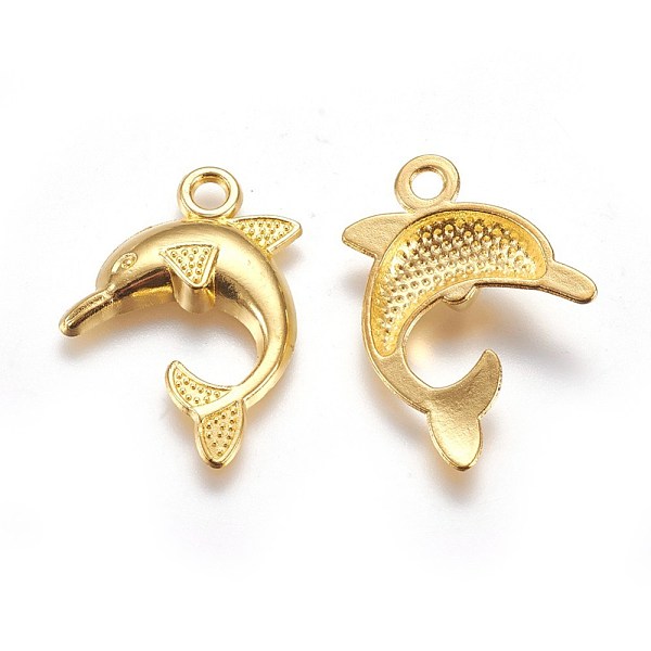 PandaHall Alloy Pendants, Lead Free and Cadmium Free, Dolphin, Golden, 24x21x4mm, Hole: 3mm Alloy Dolphin
PandaHall Alloy Pendants, Lead Free and Cadmium Free, Dolphin, Golden, 24x21x4mm, Hole: 3mm Alloy Dolphin
