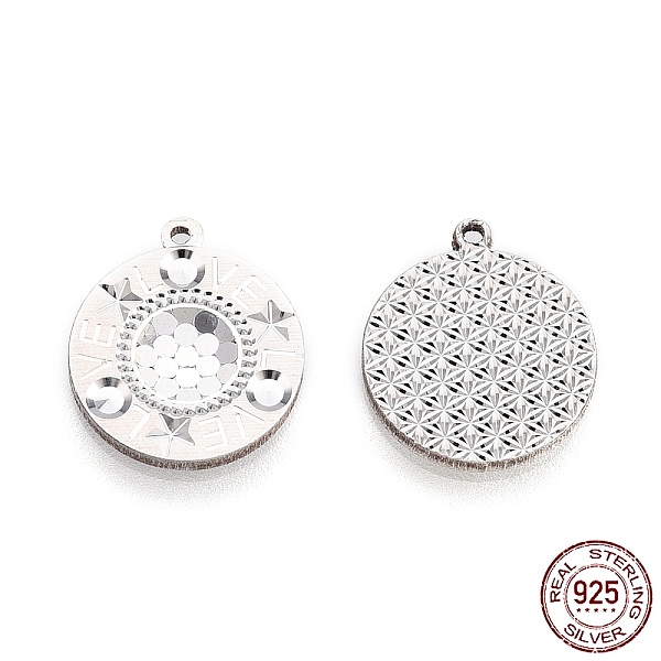 PandaHall 925 Sterling Silver Pendants, Flat Round with Word Love Charms, for Valentine's Day, Silver, 14x12x1.3mm, Hole: 0.9mm Sterling...
PandaHall 925 Sterling Silver Pendants, Flat Round with Word Love Charms, for Valentine's Day, Silver, 14x12x1.3mm, Hole: 0.9mm Sterling...