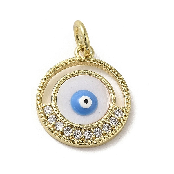 PandaHall Brass Micro Pave Cubic Zirconia Pendants, with Enamel, with Jump Ring, Real 18K Gold Plated, Flat Round with Evil Eye, Deep Sky...
PandaHall Brass Micro Pave Cubic Zirconia Pendants, with Enamel, with Jump Ring, Real 18K Gold Plated, Flat Round with Evil Eye, Deep Sky...