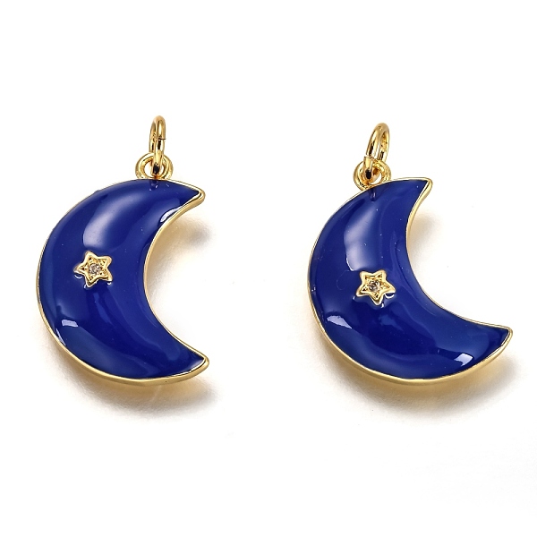 PandaHall Brass Micro Pave Clear Cubic Zirconia Pendants, Long-Lasting Plated, with Jump Rings & Blue Enamel, Moon with Star, Real 18K Gold...
PandaHall Brass Micro Pave Clear Cubic Zirconia Pendants, Long-Lasting Plated, with Jump Rings & Blue Enamel, Moon with Star, Real 18K Gold...