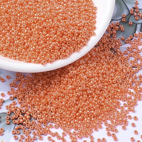 PandaHall MIYUKI Round Rocailles Beads, Japanese Seed Beads, (RR424) Opaque Orange Luster, 11/0, 2x1.3mm, Hole: 0.8mm, about 1100pcs/bottle...
PandaHall MIYUKI Round Rocailles Beads, Japanese Seed Beads, (RR424) Opaque Orange Luster, 11/0, 2x1.3mm, Hole: 0.8mm, about 1100pcs/bottle...