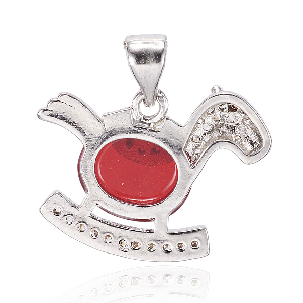 PandaHall Brass Cubic Zirconia Pendants, Rocking Horse, Platinum, Red, 17x19x6.5mm, Hole: 4mm Brass+Cubic Zirconia Horse Red
PandaHall Brass Cubic Zirconia Pendants, Rocking Horse, Platinum, Red, 17x19x6.5mm, Hole: 4mm Brass+Cubic Zirconia Horse Red