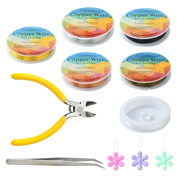PandaHall DIY Jewelry Making Finding Kit, Including Copper Jewelry Wire, Elastic Thread, Iron Sewing Needle Devices Threader Thread Guide..., Multicolor
PandaHall DIY Jewelry Making Finding Kit, Including Copper Jewelry Wire, Elastic Thread, Iron Sewing Needle Devices Threader Thread Guide..., Multicolor