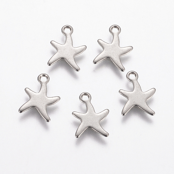 PandaHall 201 Stainless Steel Charms, Starfish/Sea Stars, Stainless Steel Color, 11.5x9x0.8mm, Hole: 1mm 201 Stainless Steel Starfish
PandaHall 201 Stainless Steel Charms, Starfish/Sea Stars, Stainless Steel Color, 11.5x9x0.8mm, Hole: 1mm 201 Stainless Steel Starfish