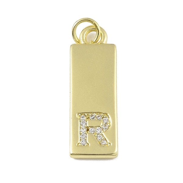 PandaHall Brass Micro Pave Clear Cubic Zirconia Pendants, Real 18K Gold Plated, Rectangle, Letter R, 23.5x7.5x2mm, Hole: 3mm Brass+Cubic...
PandaHall Brass Micro Pave Clear Cubic Zirconia Pendants, Real 18K Gold Plated, Rectangle, Letter R, 23.5x7.5x2mm, Hole: 3mm Brass+Cubic...