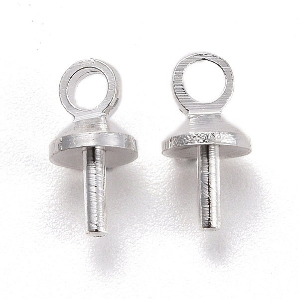 PandaHall Brass Cup Peg Bails Pendants, For Half Drilled Bead, Silver, 7x4mm, Hole: 1.5mm, Pin: 1.8mm, 100pcs/bag Brass
PandaHall Brass Cup Peg Bails Pendants, For Half Drilled Bead, Silver, 7x4mm, Hole: 1.5mm, Pin: 1.8mm, 100pcs/bag Brass