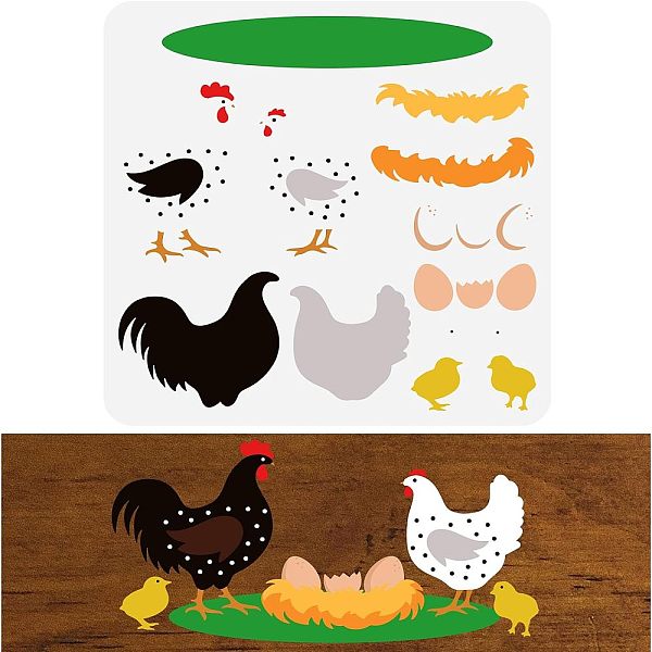 PandaHall FINGERINSPIRE Layered Chicken Stencil 11.8x11.8inch Reusable Farmhouse Chickens and Eggs Drawing Stencils DIY Craft Hen Coop...
PandaHall FINGERINSPIRE Layered Chicken Stencil 11.8x11.8inch Reusable Farmhouse Chickens and Eggs Drawing Stencils DIY Craft Hen Coop...