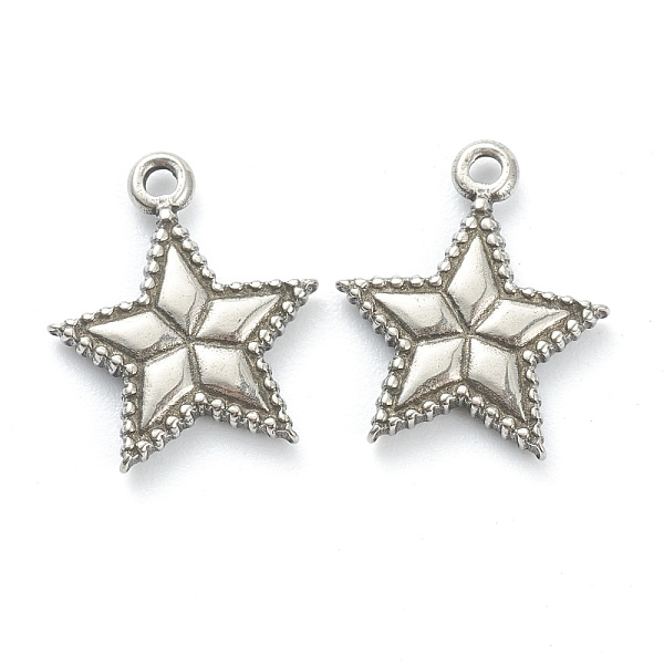 PandaHall 304 Stainless Steel Charms, Star, Stainless Steel Color, 14.5x12x2mm, Hole: 1.2mm 304 Stainless Steel Star
PandaHall 304 Stainless Steel Charms, Star, Stainless Steel Color, 14.5x12x2mm, Hole: 1.2mm 304 Stainless Steel Star