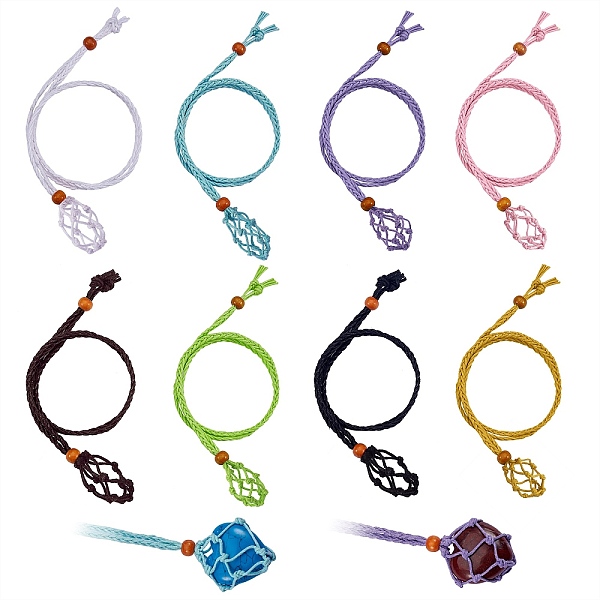 PandaHall 16Pcs 8 Style Adjustable Braided Waxed Cord Macrame Pouch Necklace Making, Interchangeable Stone, with Wood Beads, Mixed Color..., Multicolor
PandaHall 16Pcs 8 Style Adjustable Braided Waxed Cord Macrame Pouch Necklace Making, Interchangeable Stone, with Wood Beads, Mixed Color..., Multicolor
