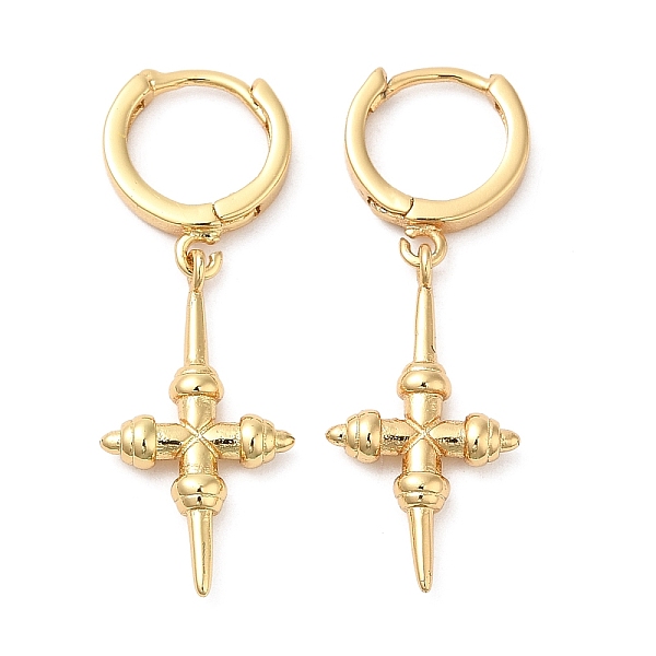 PandaHall Rack Plating Brass Cross Hoop Earrings, Lead Free & Cadmium Free, Real 18K Gold Plated, 35mm Brass Cross
PandaHall Rack Plating Brass Cross Hoop Earrings, Lead Free & Cadmium Free, Real 18K Gold Plated, 35mm Brass Cross
