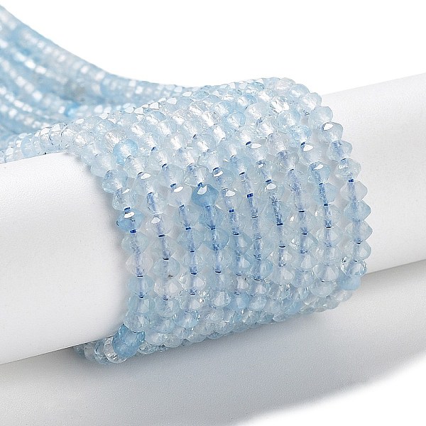 PandaHall Natural Aquamarine Beads Strands, Saucer Beads, Faceted, Light Blue, 3x2mm, Hole: 0.6mm, about 155~160pcs/strand, 15.16''~15.28''...
PandaHall Natural Aquamarine Beads Strands, Saucer Beads, Faceted, Light Blue, 3x2mm, Hole: 0.6mm, about 155~160pcs/strand, 15.16''~15.28''...
