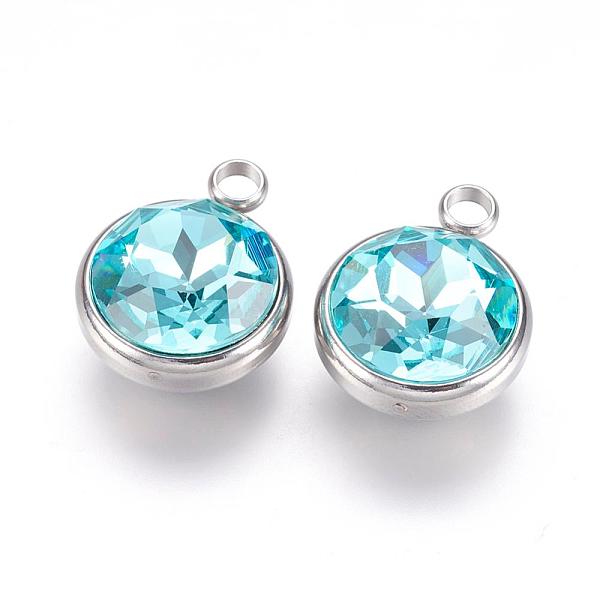 PandaHall K9 Glass Rhinestone Pendants, December Birthstone Charms, with 304 Stainless Steel Findings, Flat Round, Pale Turquoise, 18x14x9mm..., Cyan
PandaHall K9 Glass Rhinestone Pendants, December Birthstone Charms, with 304 Stainless Steel Findings, Flat Round, Pale Turquoise, 18x14x9mm..., Cyan
