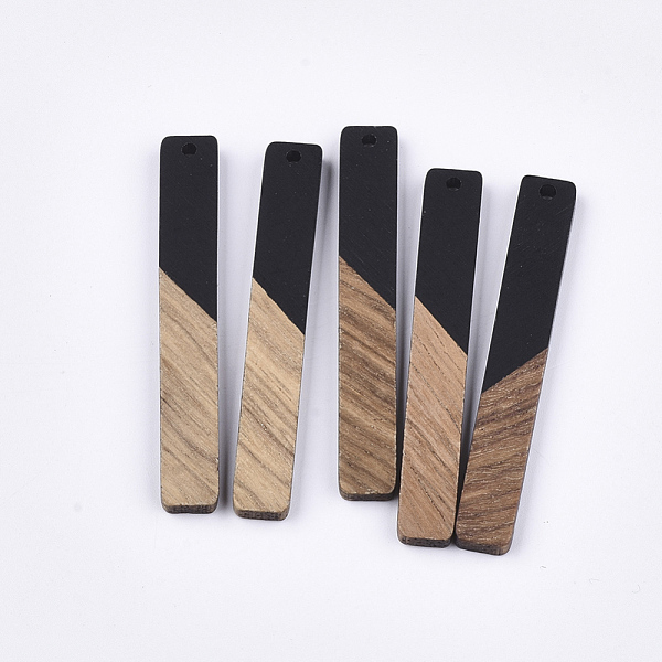 PandaHall Resin & Walnut Wood Big Pendants, Rectangle, Black, 51.5x7.5x3mm, Hole: 1.8mm Resin+Wood Rectangle Black
PandaHall Resin & Walnut Wood Big Pendants, Rectangle, Black, 51.5x7.5x3mm, Hole: 1.8mm Resin+Wood Rectangle Black
