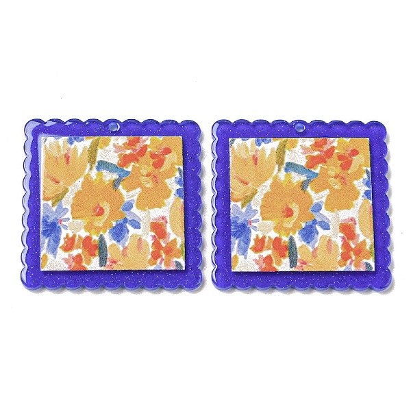 PandaHall Opaque Acrylic Pendants, Square with Flower, Colorful, 34.5x34.5x2mm, Hole: 1.6mm Acrylic Square
PandaHall Opaque Acrylic Pendants, Square with Flower, Colorful, 34.5x34.5x2mm, Hole: 1.6mm Acrylic Square