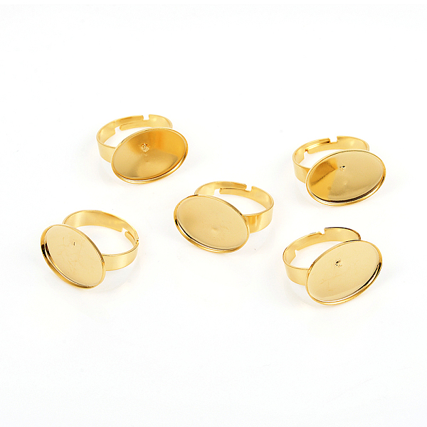 PandaHall Adjustable 201 Stainless Steel Finger Rings Components, Pad Ring Base Findings, Oval, Golden, Tray: 18.5x13.5mm, 17.5mm 201...
PandaHall Adjustable 201 Stainless Steel Finger Rings Components, Pad Ring Base Findings, Oval, Golden, Tray: 18.5x13.5mm, 17.5mm 201...