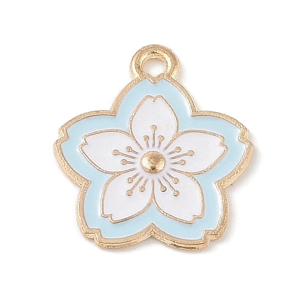 PandaHall Alloy Enamel Pendants, Light Gold, Flower Charm, Light Blue, 20x18x1mm, Hole: 1.8mm Alloy+Enamel Flower
PandaHall Alloy Enamel Pendants, Light Gold, Flower Charm, Light Blue, 20x18x1mm, Hole: 1.8mm Alloy+Enamel Flower