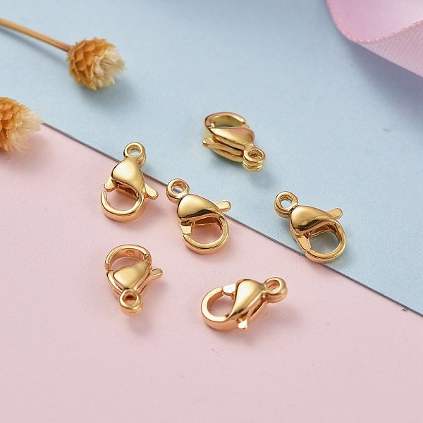 PandaHall 304 Stainless Steel Lobster Claw Clasps, Parrot Trigger Clasps, Real 24K Gold Plated, 9x6x3mm, Hole: 1mm 304 Stainless Steel...
PandaHall 304 Stainless Steel Lobster Claw Clasps, Parrot Trigger Clasps, Real 24K Gold Plated, 9x6x3mm, Hole: 1mm 304 Stainless Steel...