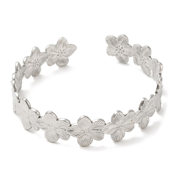 PandaHall 304 Stainless Steel Cuff Bangles, Flower Open Bangles for Women, Stainless Steel Color, Inner Diameter: 2-1/4x2 inch(5.6x5cm)...
PandaHall 304 Stainless Steel Cuff Bangles, Flower Open Bangles for Women, Stainless Steel Color, Inner Diameter: 2-1/4x2 inch(5.6x5cm)...