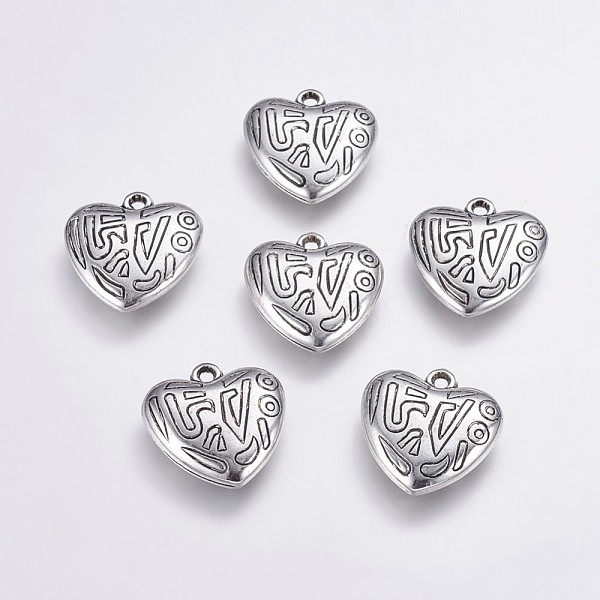 PandaHall CCB Plastic Pendants, Heart, Antique Silver, 25.5x25x6.5mm, Hole: 2mm Plastic Heart
PandaHall CCB Plastic Pendants, Heart, Antique Silver, 25.5x25x6.5mm, Hole: 2mm Plastic Heart