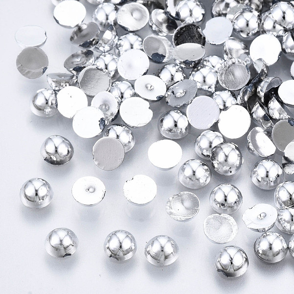 PandaHall ABS Plastic Cabochons, Half Round, Platinum, 4x2mm, about 10000pcs/bag ABS Plastic Half Round
PandaHall ABS Plastic Cabochons, Half Round, Platinum, 4x2mm, about 10000pcs/bag ABS Plastic Half Round