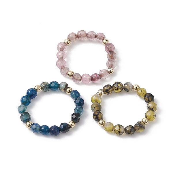 PandaHall 3Pcs Natural Agate Faceted Round Stretch Finger Rings, Brass Round Beaded Finger Rings for Women, Inner Diameter: 18mm, 3pcs/set....
PandaHall 3Pcs Natural Agate Faceted Round Stretch Finger Rings, Brass Round Beaded Finger Rings for Women, Inner Diameter: 18mm, 3pcs/set....