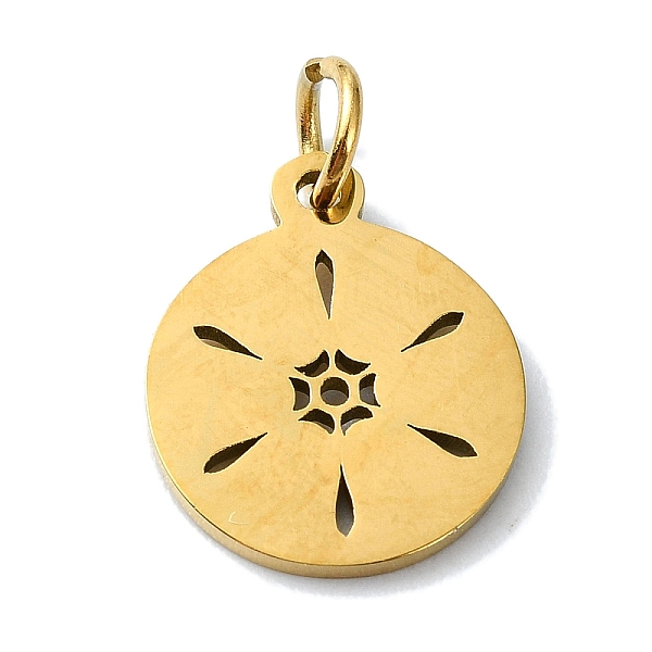 PandaHall 304 Stainless Steel Charms, with Jump Ring, Laser Cut, Flat Round with Flower Charms, Golden, 14x12x1mm, Hole: 3mm 304 Stainless...
PandaHall 304 Stainless Steel Charms, with Jump Ring, Laser Cut, Flat Round with Flower Charms, Golden, 14x12x1mm, Hole: 3mm 304 Stainless...