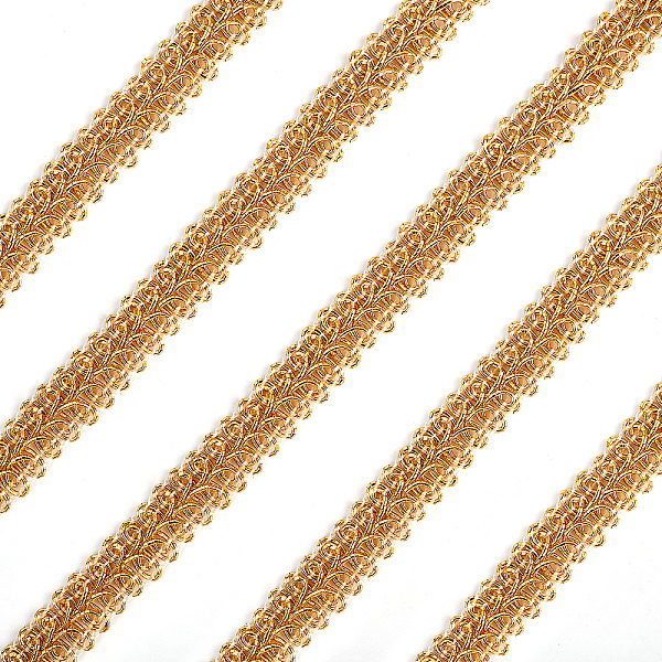 PandaHall Metallic Centipede Braid Lace Trimming, Craft Ribbon for Bridal, Costume, Jewelry, Crafts and Sewing, Gold, 5/8 inch(15mm)x1.5mm...
PandaHall Metallic Centipede Braid Lace Trimming, Craft Ribbon for Bridal, Costume, Jewelry, Crafts and Sewing, Gold, 5/8 inch(15mm)x1.5mm...
