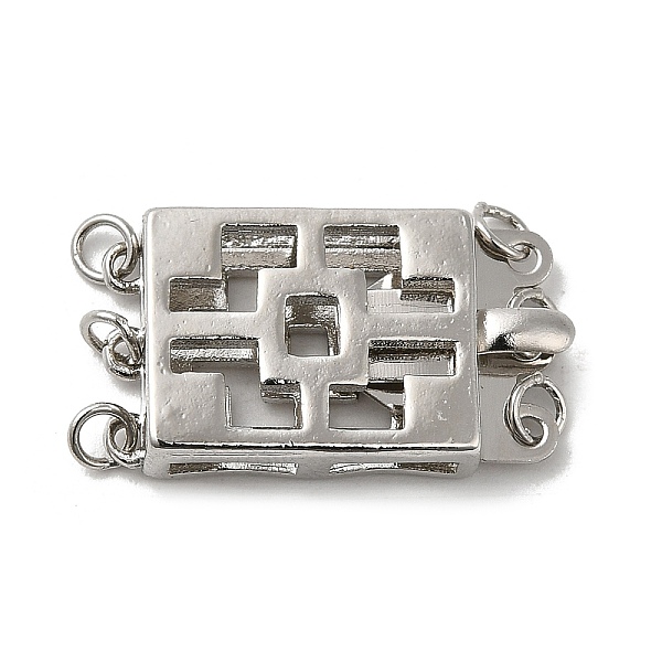 PandaHall Rack Plating Brass Box Clasps, Cadmium Free & Lead Free, 3-Strand, 6-Hole, Long-Lasting Plated, Rectangle, Platinum, 22x13x5mm...
PandaHall Rack Plating Brass Box Clasps, Cadmium Free & Lead Free, 3-Strand, 6-Hole, Long-Lasting Plated, Rectangle, Platinum, 22x13x5mm...