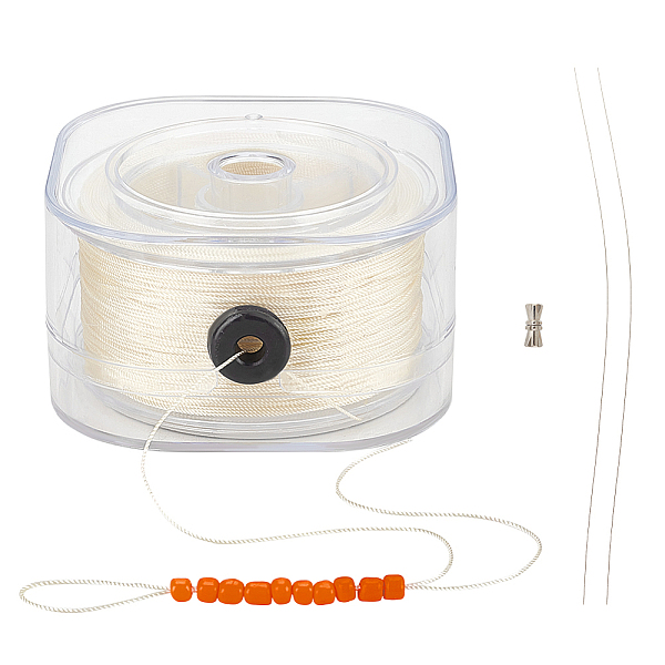 PandaHall Polyester Cords, with Leading Wire and Buckle, Beige, 0.4mm, about 164.04 Yards(150m)/Roll Polyester Yellow
PandaHall Polyester Cords, with Leading Wire and Buckle, Beige, 0.4mm, about 164.04 Yards(150m)/Roll Polyester Yellow