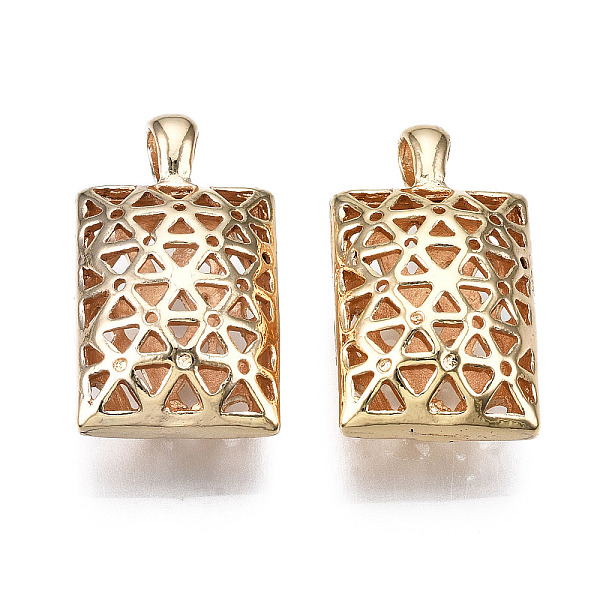 PandaHall Brass Pendants, Hollow, Nickel Free, Rectangle, Real 18K Gold Plated, 23x13x9mm, Hole: 3x2.5mm Brass Rectangle
PandaHall Brass Pendants, Hollow, Nickel Free, Rectangle, Real 18K Gold Plated, 23x13x9mm, Hole: 3x2.5mm Brass Rectangle