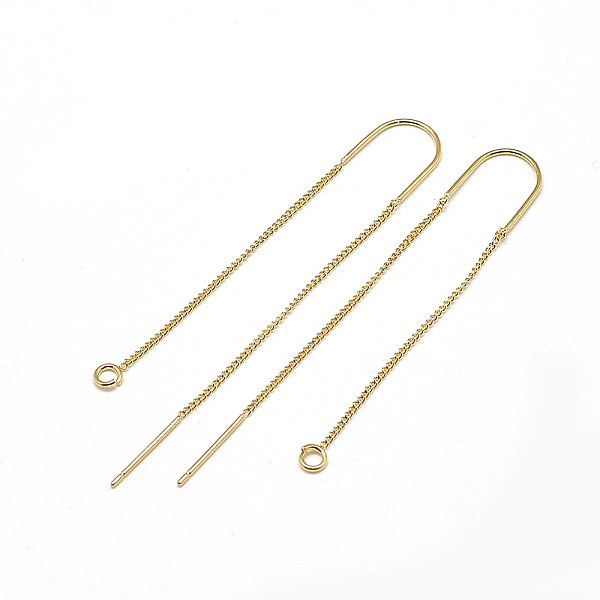 PandaHall Brass Stud Earring Findings, with Loop, Ear Threads, Real 18K Gold Plated, 100~109mm, Hole: 2mm, Pin: 0.8mm Brass Others
PandaHall Brass Stud Earring Findings, with Loop, Ear Threads, Real 18K Gold Plated, 100~109mm, Hole: 2mm, Pin: 0.8mm Brass Others