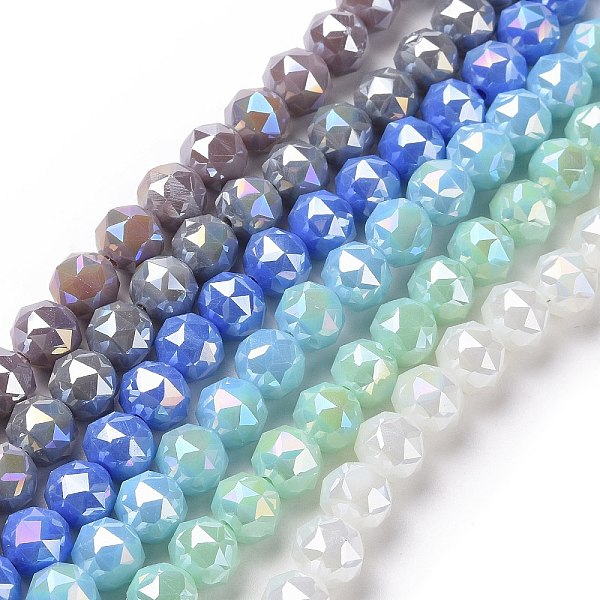 PandaHall Electroplate Opaque Glass Beads Strands, AB Color Plated, Faceted, Round, Mixed Color, 8x7.5mm, Hole: 1.5mm, about 71~72pcs/strand..., Multicolor
PandaHall Electroplate Opaque Glass Beads Strands, AB Color Plated, Faceted, Round, Mixed Color, 8x7.5mm, Hole: 1.5mm, about 71~72pcs/strand..., Multicolor