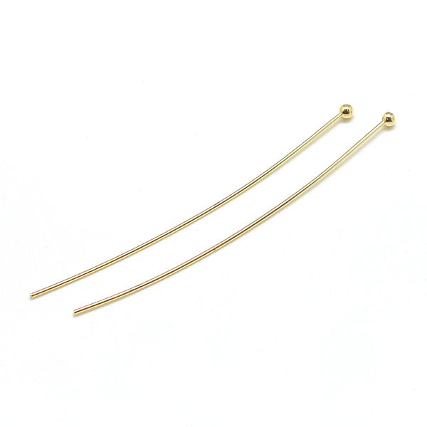 PandaHall Brass Ball Head Pins, Real 18K Gold Plated, 50x0.8mm, 20 Gauge, Head: 2mm Brass
PandaHall Brass Ball Head Pins, Real 18K Gold Plated, 50x0.8mm, 20 Gauge, Head: 2mm Brass