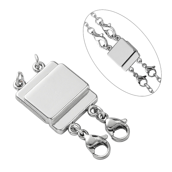 PandaHall Zinc Alloy Box Magnetic Clasps Converter, Multi-Strand Clasps, Necklace Layering Clasps, Cadmium Free & Lead Free, Rectangle...
PandaHall Zinc Alloy Box Magnetic Clasps Converter, Multi-Strand Clasps, Necklace Layering Clasps, Cadmium Free & Lead Free, Rectangle...