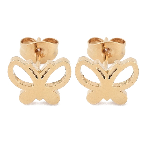PandaHall Vacuum Plating 304 Stainless Steel Stud Earrings for Women, Hollow Butterfly, Golden, 8x10mm 304 Stainless Steel Butterfly
PandaHall Vacuum Plating 304 Stainless Steel Stud Earrings for Women, Hollow Butterfly, Golden, 8x10mm 304 Stainless Steel Butterfly