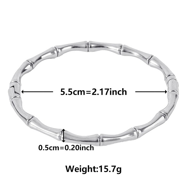 PandaHall Vintage Bamboo Joint 304 Stainless Steel Bangles for Women Stainless Steel
PandaHall Vintage Bamboo Joint 304 Stainless Steel Bangles for Women Stainless Steel
