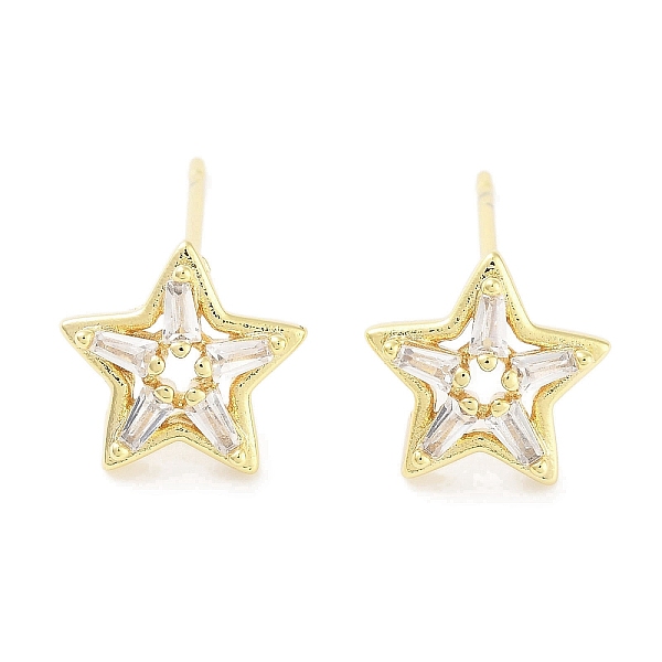 PandaHall Brass Micro Pave Clear Cubic Zirconia Studs Earring for Women, Star, Real 18K Gold Plated, 9x10mm Cubic Zirconia Star Clear
PandaHall Brass Micro Pave Clear Cubic Zirconia Studs Earring for Women, Star, Real 18K Gold Plated, 9x10mm Cubic Zirconia Star Clear