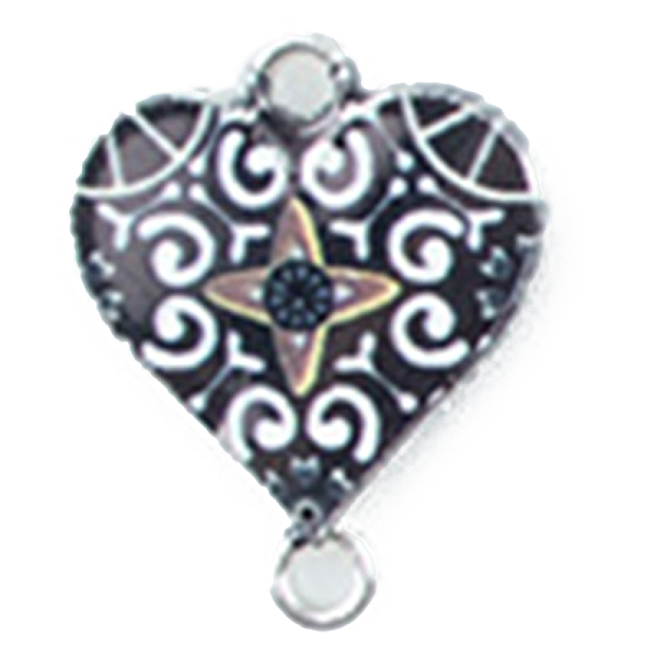 PandaHall Alloy Enamel Connector Charms, Heart-Shaped Links with Flower Pattern, Platinum, Black, 20x16mm Alloy+Enamel Flower Black
PandaHall Alloy Enamel Connector Charms, Heart-Shaped Links with Flower Pattern, Platinum, Black, 20x16mm Alloy+Enamel Flower Black