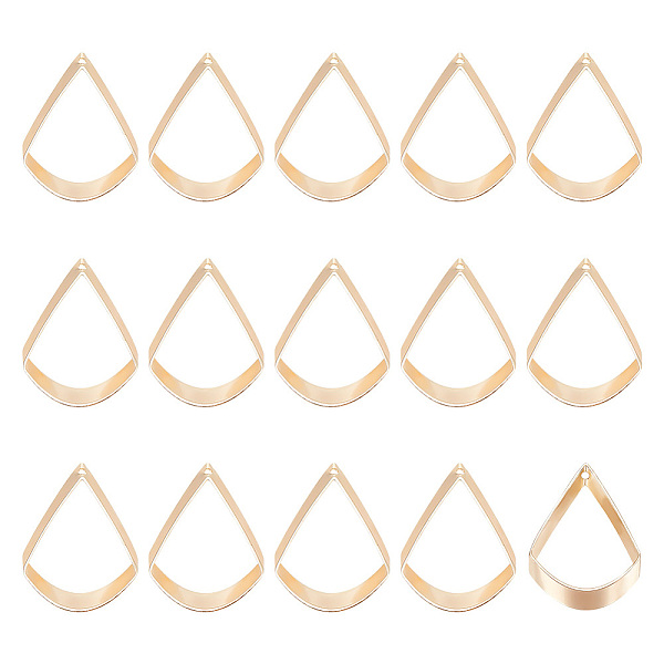 PandaHall BENECREAT 16PCS Brass Pendants, Teardrop Charm, Light Gold, 27x21x2mm, Hole: 1.4mm Brass Teardrop
PandaHall BENECREAT 16PCS Brass Pendants, Teardrop Charm, Light Gold, 27x21x2mm, Hole: 1.4mm Brass Teardrop