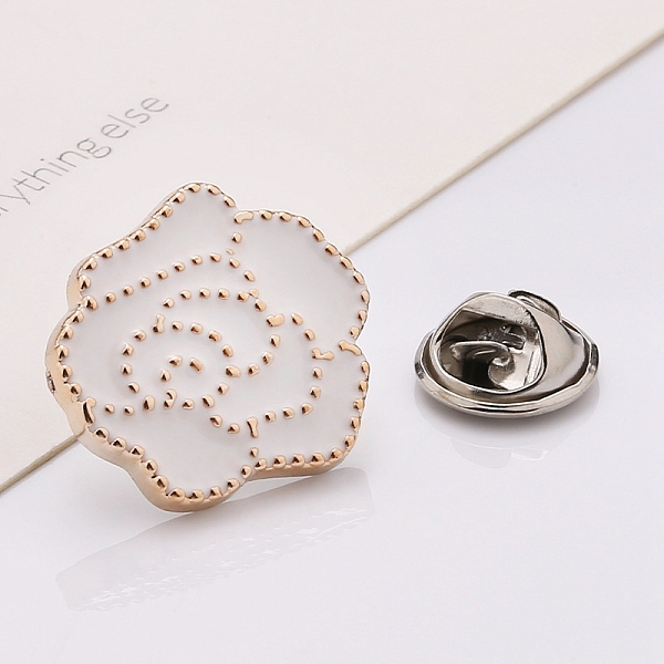 PandaHall Plastic Brooch, Alloy Pin, with Enamel, for Garment Accessories, Rose, Snow, 25mm Alloy+Enamel Flower White
PandaHall Plastic Brooch, Alloy Pin, with Enamel, for Garment Accessories, Rose, Snow, 25mm Alloy+Enamel Flower White