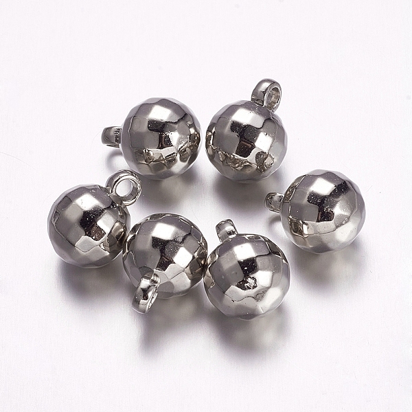 PandaHall CCB Plastic Pendants, Round, Faceted, Platinum, 18.5x14mm, Hole: 3mm Plastic Round
PandaHall CCB Plastic Pendants, Round, Faceted, Platinum, 18.5x14mm, Hole: 3mm Plastic Round