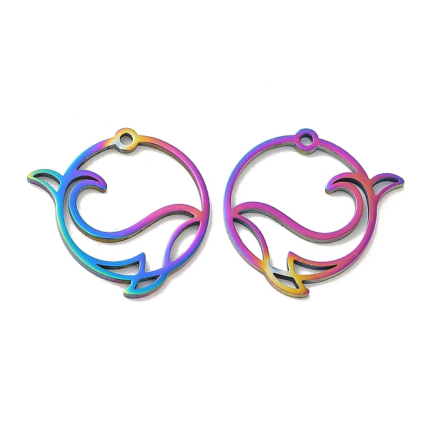 PandaHall Ion Plating(IP) 304 Stainless Steel Pendants, Flat Round with Whale Charm, Rainbow Color, 19.5x20x1mm, Hole: 1.4mm 304 Stainless...
PandaHall Ion Plating(IP) 304 Stainless Steel Pendants, Flat Round with Whale Charm, Rainbow Color, 19.5x20x1mm, Hole: 1.4mm 304 Stainless...