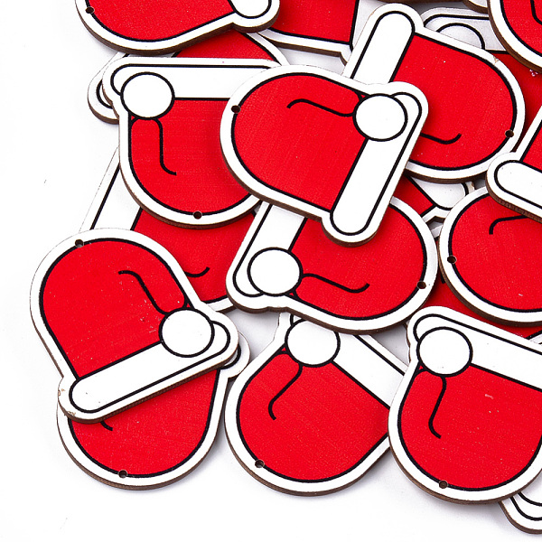 PandaHall Printed Basswood Pendants, Back Random Color, Christmas Hat, Red, 44.5x45x3mm, Hole: 1.5mm Wood Hat Red
PandaHall Printed Basswood Pendants, Back Random Color, Christmas Hat, Red, 44.5x45x3mm, Hole: 1.5mm Wood Hat Red